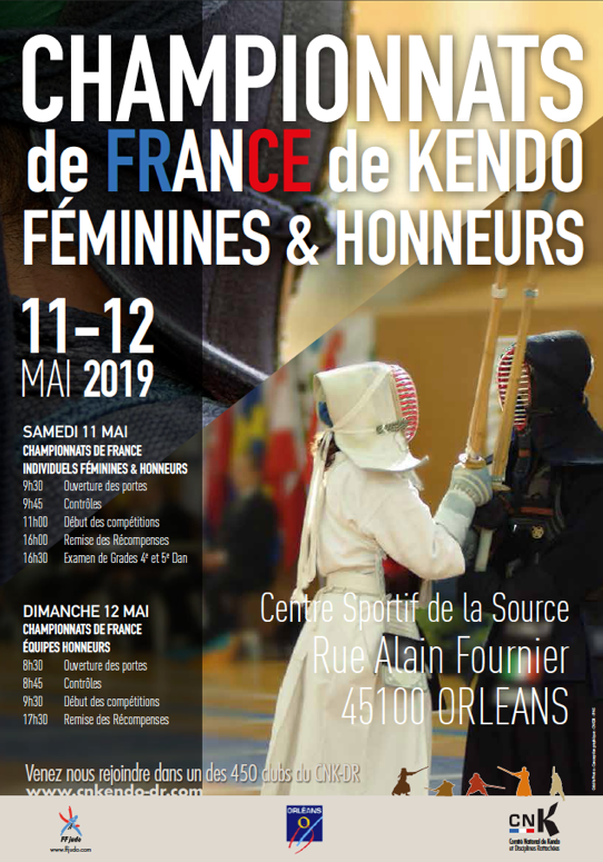 Affiche du Championnat de France 2019 de Kendo